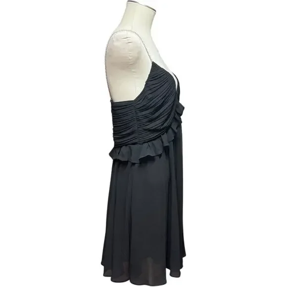 Michael Michael Kors Rhinestone Strap Mini Cocktail Dress Black 12 - Picture 6 of 6